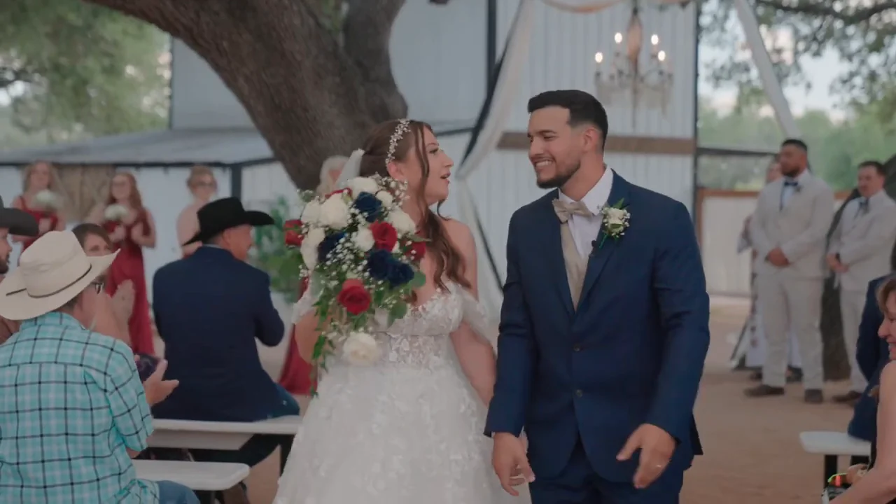 A scene from a San Antonio wedding film by Larson Pro Photography.